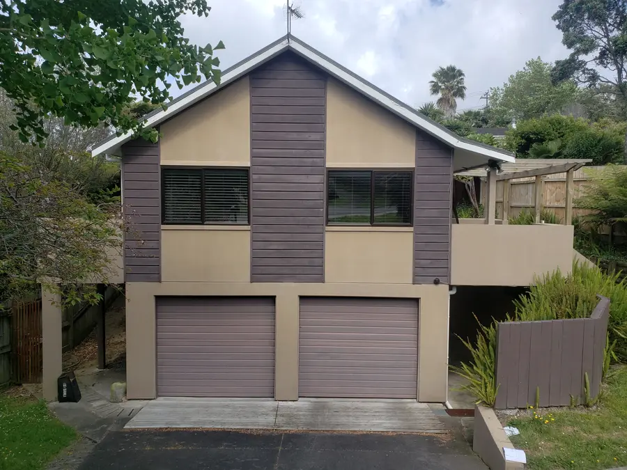 Before: the house in beige and brown
